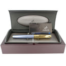 1ST YEAR 2004 PARKER 100 DIAMOND BLUE TRIM W/GOLD TRIM FOUNTAIN PEN MINT OFFERED BY ANTIQUE DIGGER