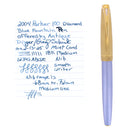 1ST YEAR 2004 PARKER 100 DIAMOND BLUE TRIM W/GOLD TRIM FOUNTAIN PEN MINT OFFERED BY ANTIQUE DIGGER