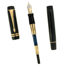 2004 PARKER DUOFOLD CENTENNIAL JET BLACK FOUNTAIN PEN & ROLLERBALL SET NEAR MINT OFFERED BY ANTIQUE DIGGER