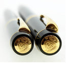 2004 PARKER DUOFOLD CENTENNIAL JET BLACK FOUNTAIN PEN & ROLLERBALL SET NEAR MINT OFFERED BY ANTIQUE DIGGER