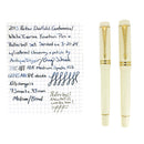 2015 PARKER DUOFOLD CENTENNIAL WHITE IVORINE FOUNTAIN PEN & ROLLERBALL SET