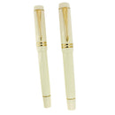 2004 PARKER DUOFOLD CENTENNIAL WHITE IVORINE FOUNTAIN PEN & ROLLERBALL SET OFFERED BY ANTIQUE DIGGER
