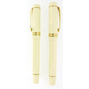 2015 PARKER DUOFOLD CENTENNIAL WHITE IVORINE FOUNTAIN PEN & ROLLERBALL SET