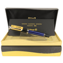 NEVER INKED 2004 PELIKAN SOUVERAN M805 BLUE STRIPE 18K MED NIB FOUNTAIN PEN MINT OFFERED BY ANTIQUE DIGGER