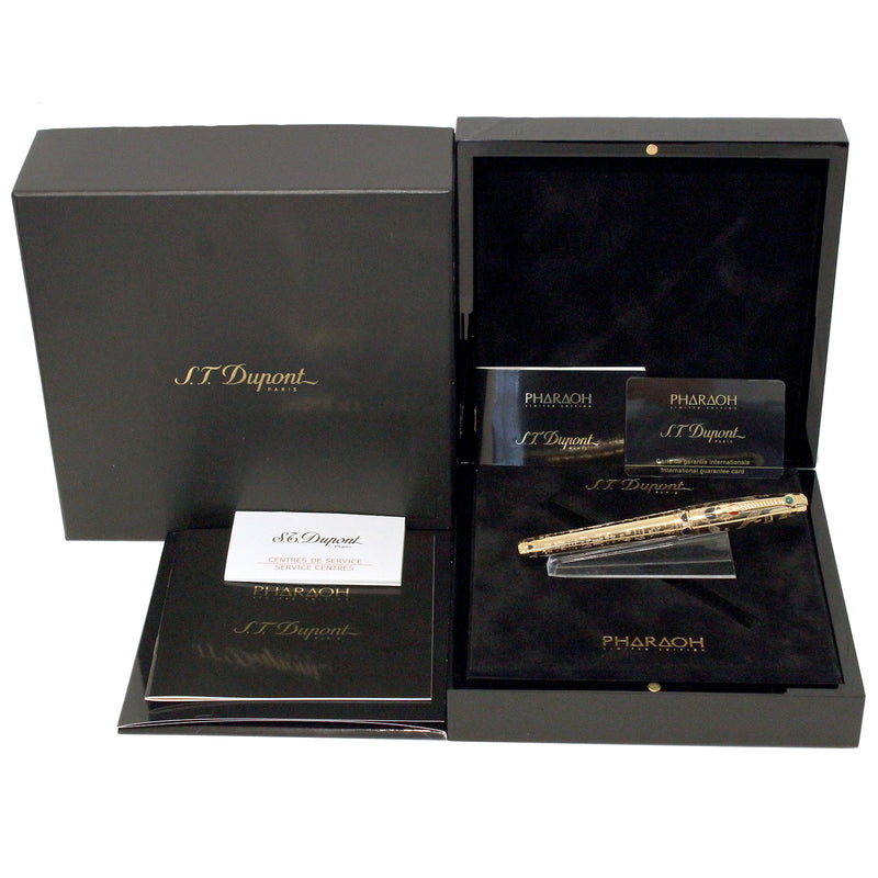 NEVER INKED 2004 ST DUPONT PHARAOH LIMITED EDITION FOUNTAIN PEN MINT BOXED OFFERED BY ANTIQUE DIGGER