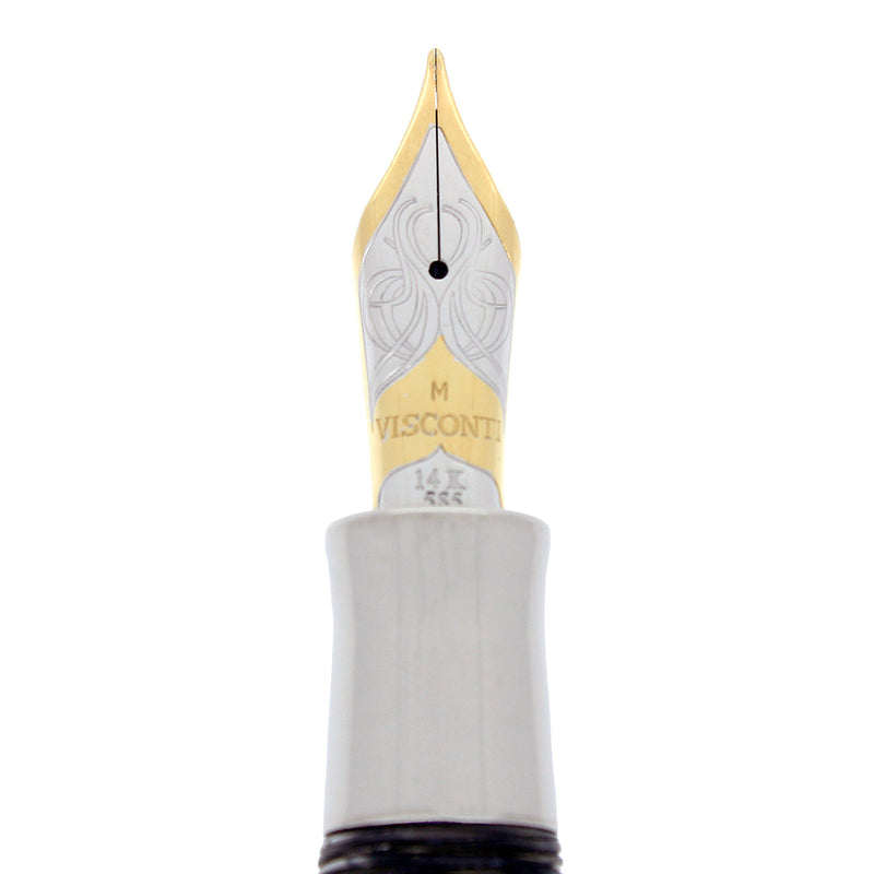 CIRCA 2004 VISCONTI WALL STREET GREY PEARL 14K MEDIUM NIB FOUNTAIN PEN OFFERED BY ANTIQUE DIGGER