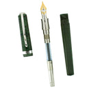 CIRCA 2004 VISCONTI WALL STREET GREEN PEARL 18K MEDIUM NIB FOUNTAIN PEN OFFERED BY ANTIQUE DIGGER