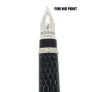 1996 WATERMAN LIAISON COBRA PATTERN W/SILVER TRIM 18K NIB FOUNTAIN PEN NEVER INKED - FINE NIB OFFERED BY ANTIQUE DIGGER