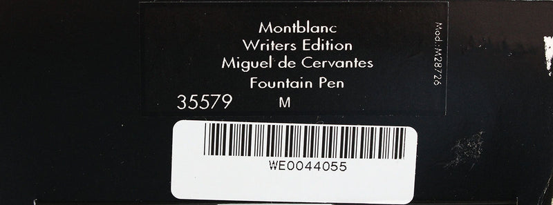 2005 MONTBLANC MIGUEL DE CERVANTES WRITER'S SERIES LIMITED EDITION FOUNTAIN PEN NEVER INKED OFFERED BY ANTIQUE DIGGER