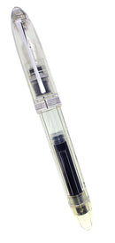 OMAS 360 CLEAR VISION DEMONSTRATOR WHITE TRIM PISTON FILLER EF 18K NIB FOUNTAIN PEN OFFERED BY ANTIQUE DIGGER