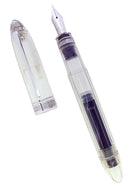 OMAS 360 CLEAR VISION DEMONSTRATOR WHITE TRIM PISTON FILLER EF 18K NIB FOUNTAIN PEN OFFERED BY ANTIQUE DIGGER