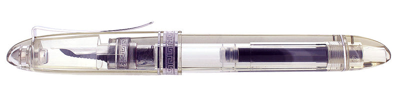 OMAS 360 CLEAR VISION DEMONSTRATOR WHITE TRIM PISTON FILLER EF 18K NIB FOUNTAIN PEN OFFERED BY ANTIQUE DIGGER