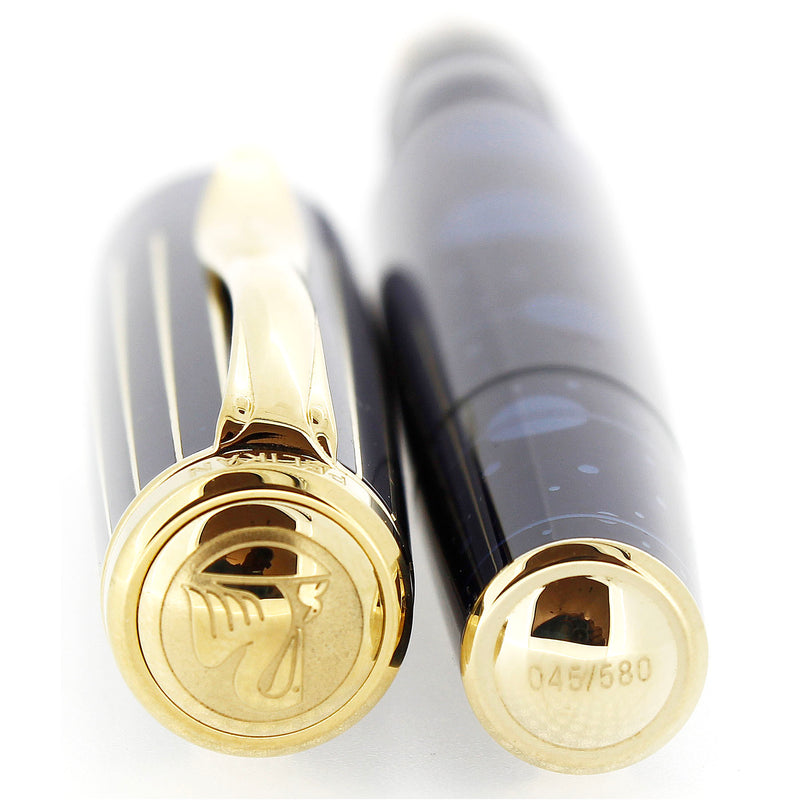 NEVER INKED 2005 PELIKAN M1000 CAELUM LIMITED EDITION 45/580 FOUNTAIN PEN OFFERED BY ANTIQUE DIGGER