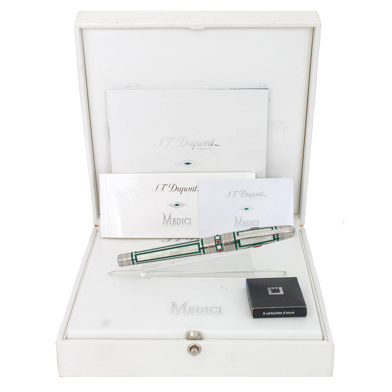 2005 S.T. DUPONT MEDICI LIMITED EDITION 18K MED NIB FOUNTAIN PEN NEVER INKED OFFERED BY ANTIQUE DIGGER