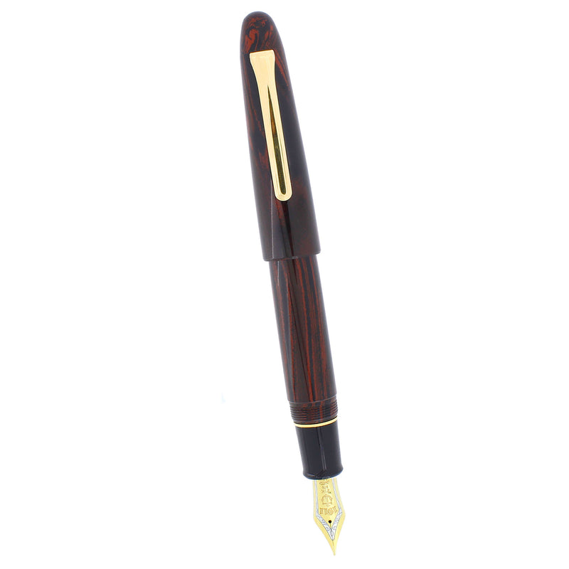 CIRCA 2005 SAILOR KOP EBONITE WOODGRAIN 21K BROAD NIB FOUNTAIN PEN NEVER INKED OFFERED BY ANTIQUE DIGGER