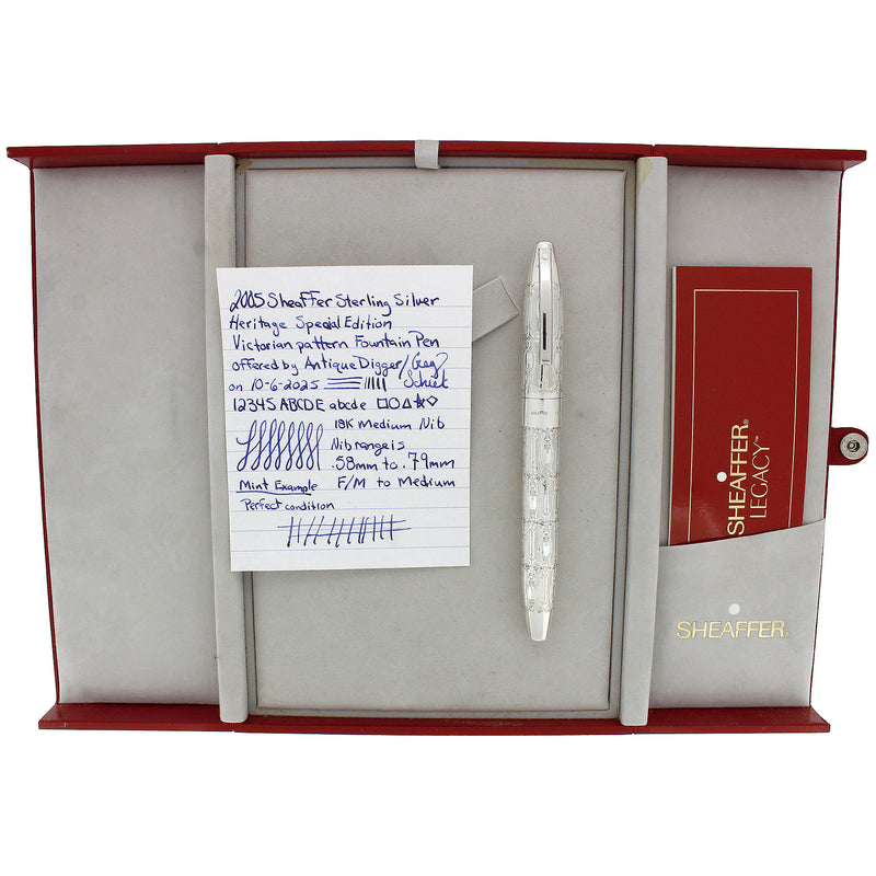 Sheaffer Sterling Silver ヴィンテージ万年筆 2005 SHEAFFER LEGACY HERITAGE VICTORIAN STERLING SILVER SPECIAL EDITIO