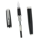 WATERMAN EXCEPTION NIGHT & DAY BLACK LACQUER SILVER TRIM 18K M NIB FOUNTAIN PEN NEVER INKED OFFERED BY ANTIQUE DIGGER