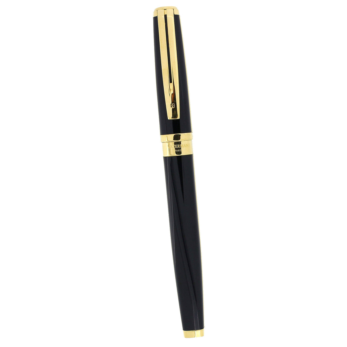 WATERMAN EXCEPTION NIGHT & DAY BLACK LACQUER GOLD TRIM 18K M NIB FOUNT
