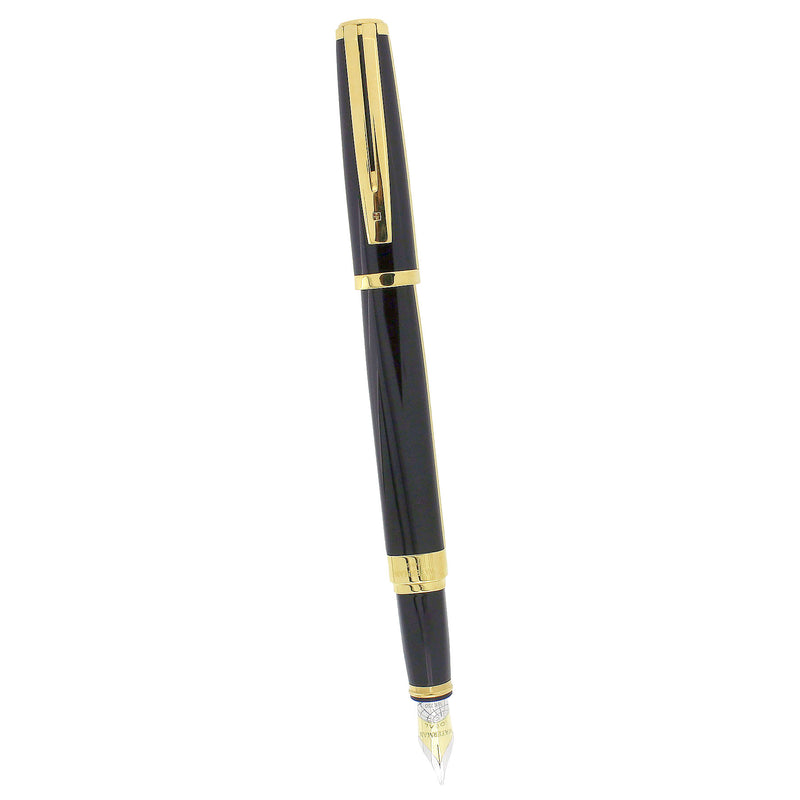 WATERMAN EXCEPTION NIGHT & DAY BLACK LACQUER GOLD TRIM 18K M NIB FOUNTAIN PEN NEVER INKED OFFERED BY ANTIQUE DIGGER