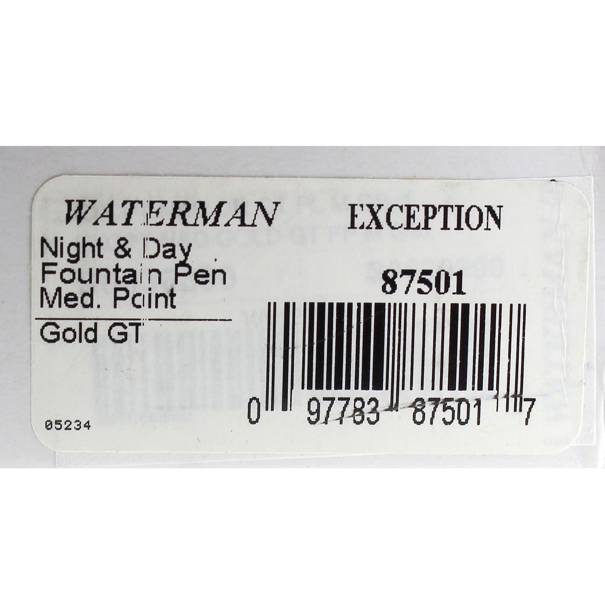 WATERMAN EXCEPTION NIGHT & DAY BLACK LACQUER GOLD TRIM 18K M NIB FOUNT