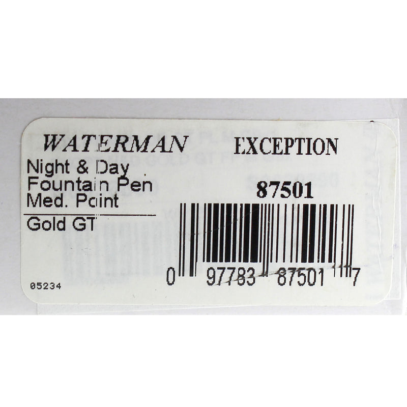 WATERMAN EXCEPTION NIGHT & DAY BLACK LACQUER GOLD TRIM 18K M NIB FOUNTAIN PEN NEVER INKED OFFERED BY ANTIQUE DIGGER