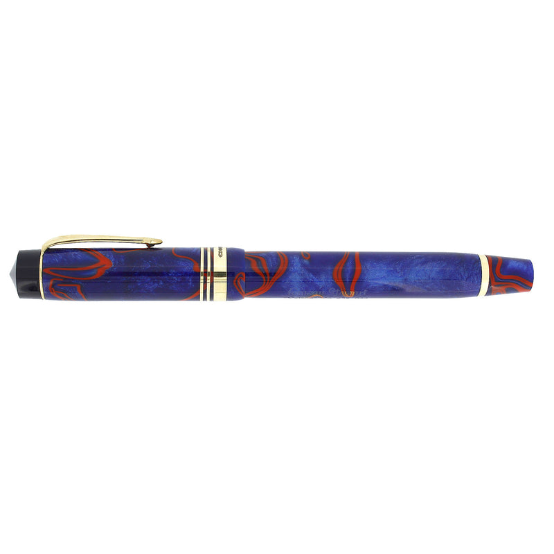2006 CONWAY STEWART NELSON SCARLET WHIRL 18K TRIM LE 44/628 FOUNTAIN PEN MINT OFFERED BY ANTIQUE DIGGER