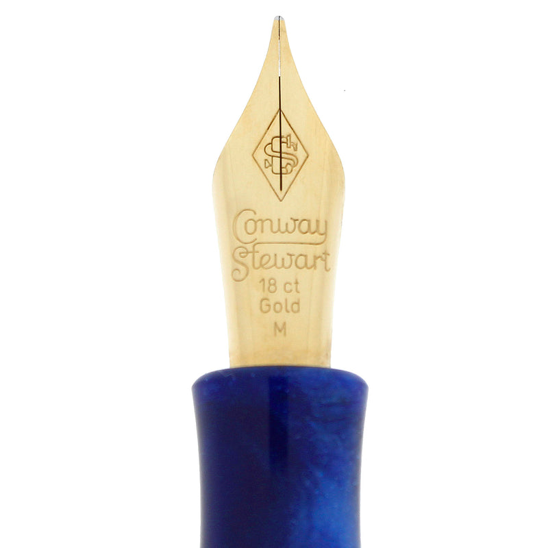 2006 CONWAY STEWART NELSON SCARLET WHIRL 18K TRIM LE 44/628 FOUNTAIN PEN MINT OFFERED BY ANTIQUE DIGGER