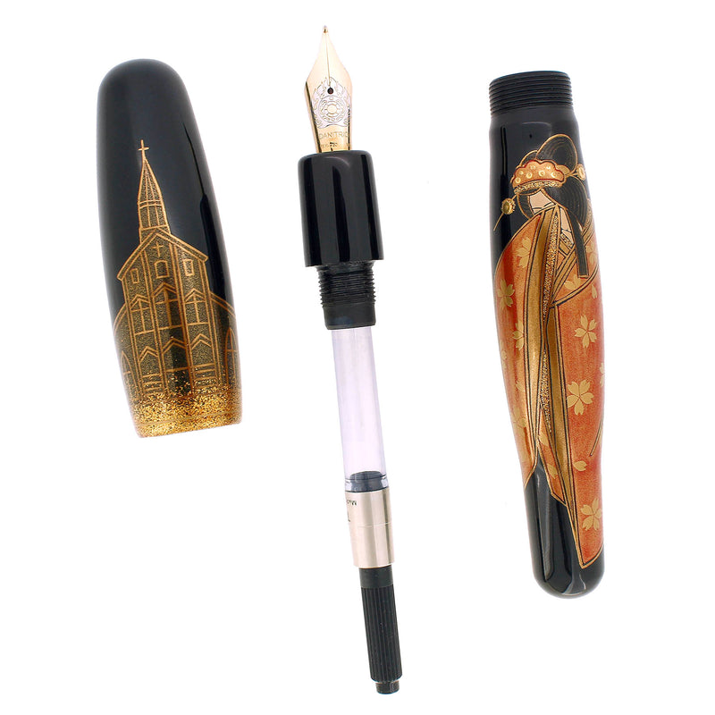 C2006 DANITRIO EBONITE MADAME BUTTERFLY LIMITED EDITION 8/100 ARTIST KITAHAMA FOUNTAIN PEN OFFERED BY ANTIQUE DIGGER