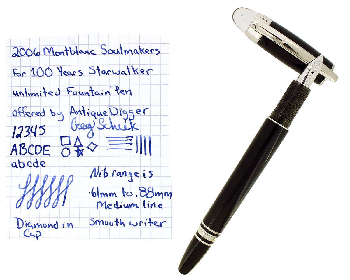 2006 MONTBLANC SOULMAKERS FOR 100 YEARS STARWALKER UNLIMITED FOUNTAIN