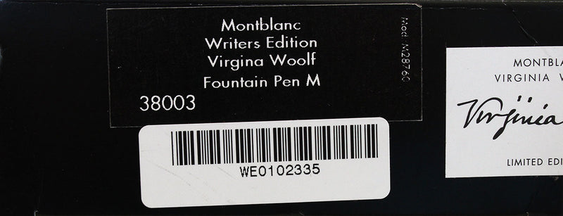 2006 MONTBLANC VIRGINIA WOOLF WRITER'S SERIES LIMITED EDITION FOUNTAIN PEN NEVER INKED OFFERED BY ANTIQUE DIGGER