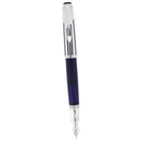2006 PELIKAN M625 SOUVERAN STERLING TRIM & TRANSPARENT DARK BLUE BARREL 18K MED Nib FOUNTAIN PEN MINT OFFERED BY ANTIQUE DIGGER