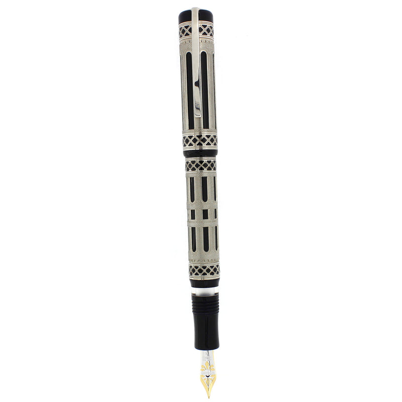 2006 VISCONTI ROMANICA LIMITED EDITION 134/1000 STERLING SILVER FOUNTAIN PEN NEVER INKED OFFERED BY ANTIQUE DIGGER