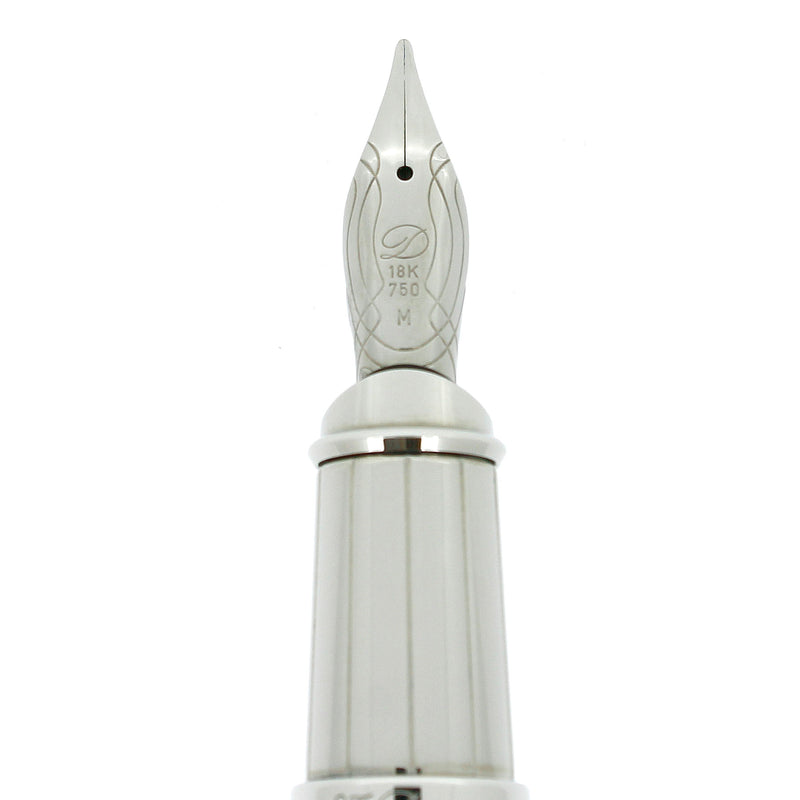 2004 S.T. DUPONT OLYMPIO RED PLACED METAL 18K M NIB LARGE FOUNTAIN PEN MINT OFFERED BY ANTIQUE DIGGER