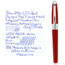 2004 S.T. DUPONT OLYMPIO RED PLACED METAL 18K M NIB LARGE FOUNTAIN PEN MINT OFFERED BY ANTIQUE DIGGER