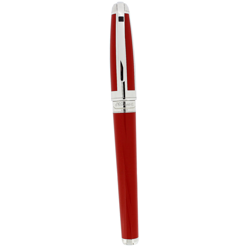 2004 S.T. DUPONT OLYMPIO RED PLACED METAL 18K M NIB LARGE FOUNTAIN PEN MINT OFFERED BY ANTIQUE DIGGER