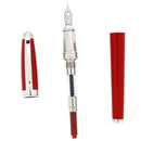 2004 S.T. DUPONT OLYMPIO RED PLACED METAL 18K M NIB LARGE FOUNTAIN PEN MINT OFFERED BY ANTIQUE DIGGER