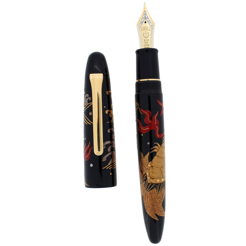 SCARCE 2006 SAILOR KING OF PEN MAKI-E KI-RYU TURTLE BY ARTIST KOUSEN OSHITA FOUNTAIN PEN OFFERED BY ANTIQUE DIGGER