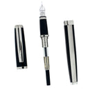 WATERMAN EXCEPTION NIGHT & DAY BLACK LACQUER PLATINUM TRIM 18K M NIB FOUNTAIN PEN OFFERED BY ANTIQUE DIGGER