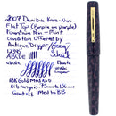 2007 DANITRIO KARA-NURI FLAT TOP PURPLE ON PURPLE EBONITE FOUNTAIN PEN MINT OFFERED BY ANTIQUE DIGGER