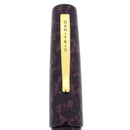 2007 DANITRIO KARA-NURI FLAT TOP PURPLE ON PURPLE EBONITE FOUNTAIN PEN MINT OFFERED BY ANTIQUE DIGGER