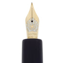 2007 DANITRIO KARA-NURI FLAT TOP PURPLE ON PURPLE EBONITE FOUNTAIN PEN MINT OFFERED BY ANTIQUE DIGGER