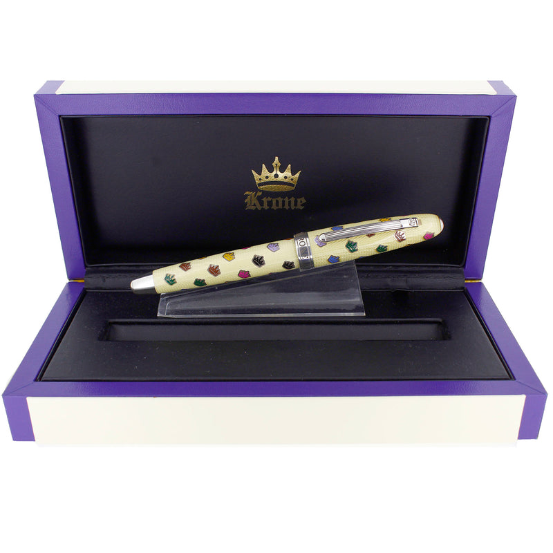 CIRCA 2007 KRONE KRONOLOGY STERLING & IVORY ENAMELED LIMITED EDITION FOUNTAIN PEN NEVER INKED OFFERED BY ANTIQUE DIGGER