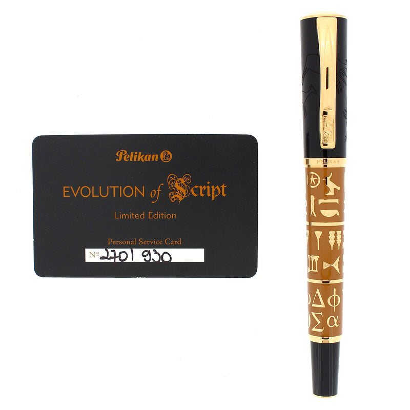 NEVER INKED 2007 PELIKAN EVOLUTION OF SCRIPT LIMITED EDITION 270/930 FOUNTAIN PEN OFFERED BY ANTIQUE DIGGER