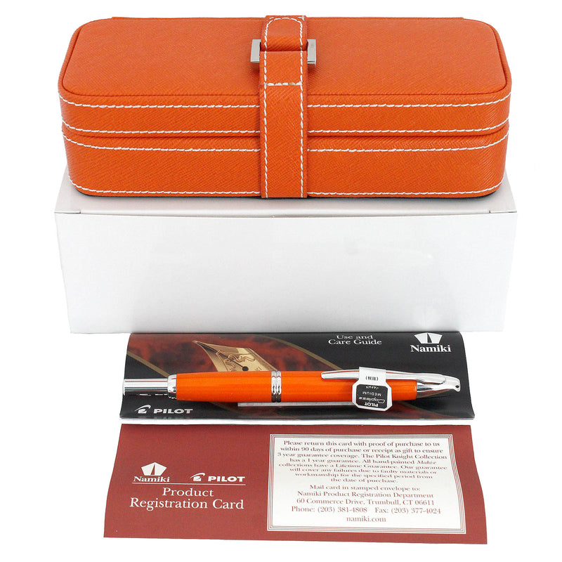 2007 PILOT LIMITED EDITION ORANGE VANISHING POINT 18K MEDIUM NIB FOUNTAIN PEN NEVER INKED