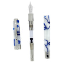 2007 VISCONTI OPERA BLUE NORDIC FOUNTAIN PEN & INK POT NEVER INKED OFFERED BY ANTIQUE DIGGER