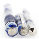 2007 VISCONTI OPERA BLUE NORDIC FOUNTAIN PEN & INK POT NEVER INKED OFFERED BY ANTIQUE DIGGER