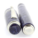 2008 ANCORA MAXIMA MOTTLED BLUE 18K MEDIUM NIB FOUNTAIN PEN MINT OFFERED BY ANTIQUE DIGGER