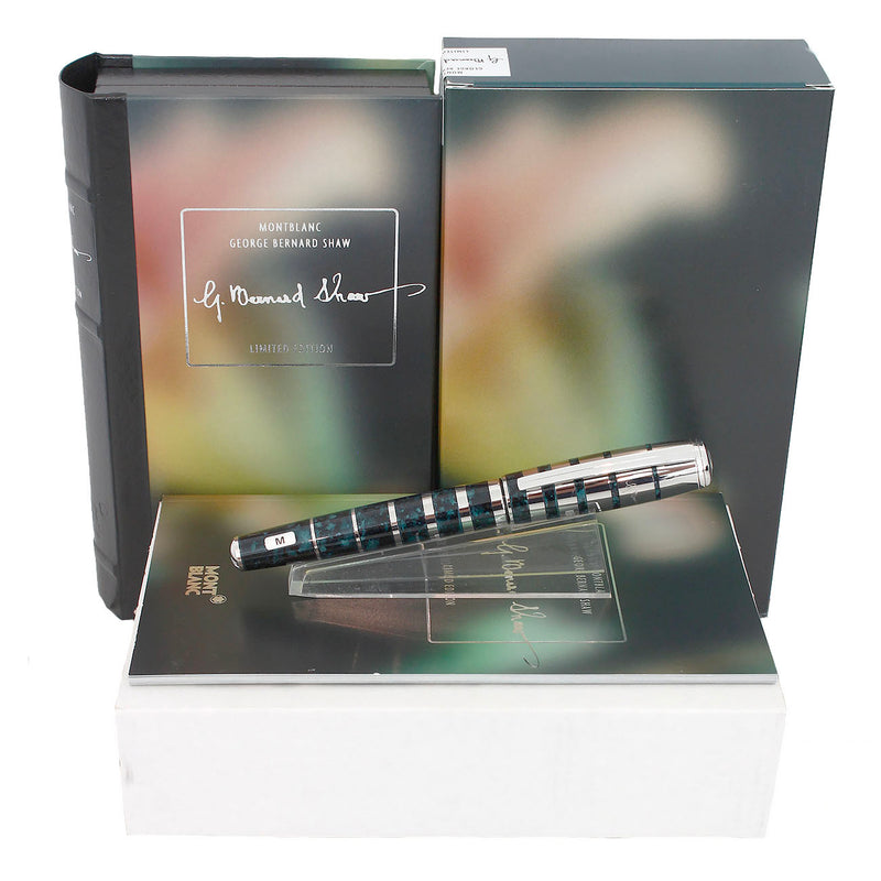 2008 MONTBLANC GEORGE BERNARD SHAW WRITER'S SERIES LIMITED EDITION FOUNTAIN PEN NEVER INKED OFFERED BY ANTIQUE DIGGER