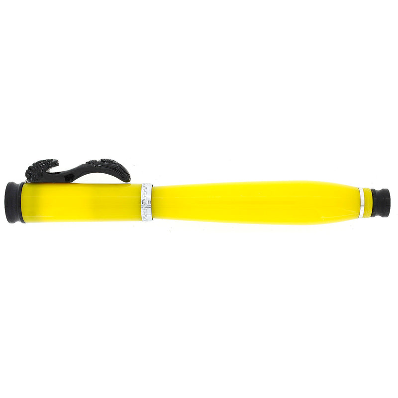 2008 LOIMINCHAY MINI QIAN LONG LIMITED EDITION MANDARIN YELLOW W/BLACK JADE CLIP FOUNTAIN PEN MINT W/DOCUMENTATION OFFERED BY ANTIQUE DIGGER