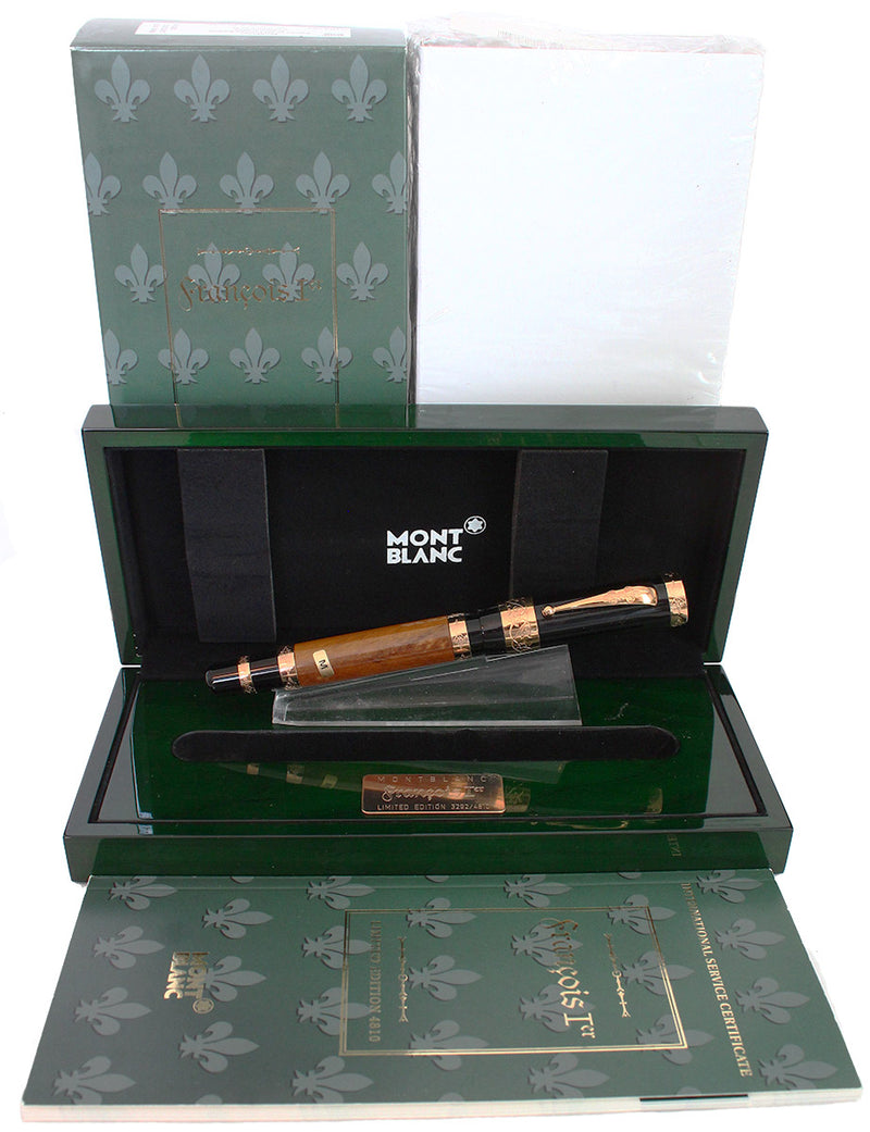 NEVER INKED 2008 MONTBLANC FRANCOIS I PATRON OF THE ARTS LIMITED EDITION FOUNTAIN PEN MINT OFFERED BY ANTIQUE DIGGER